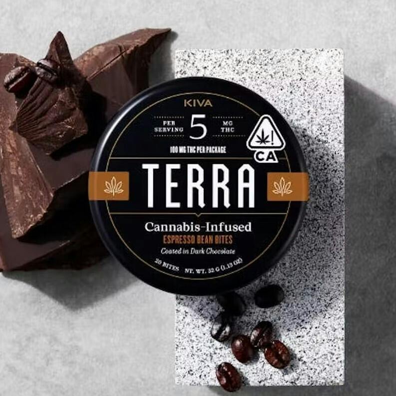 Terra | Dark Chocolate Espresso Beans | 100mg | 20ct | 5mg/ea