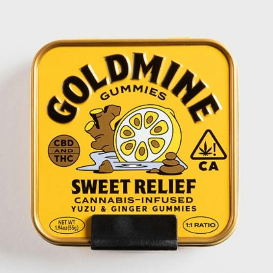 Goldmine Gummies | Sweet Relief Yuzu & Ginger | 100mg | 10ct | 10mg/ea