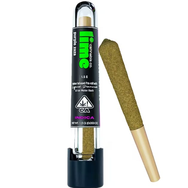 Lime - Diamond & Hash Infused (Single Pre Roll) — Purple Zaza