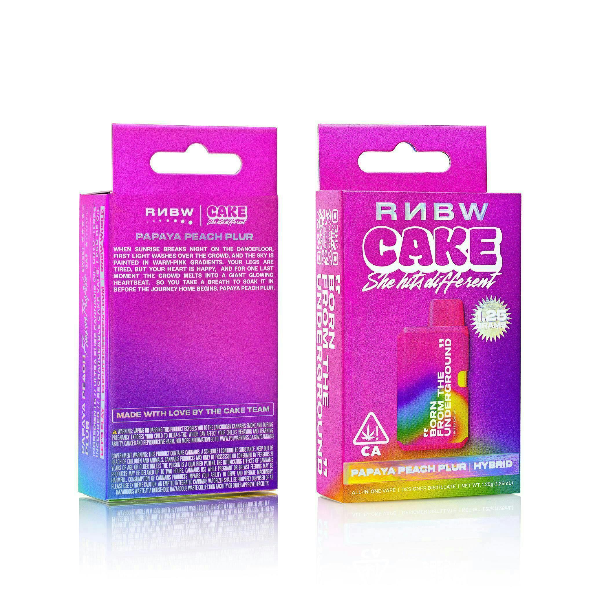 CAKE x RNBW- Papaya Peach AIO 1g (H)