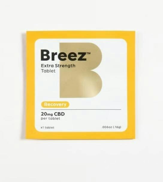 Breez- Extra Strength Single Tablet 10-Packs (Recovery, 20 MG CBD)