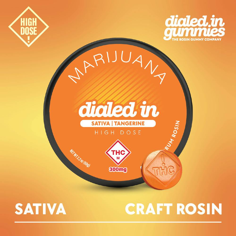 Dialed In: Rosin Gummies | Tangerine | Sativa | 300mg | 10pk