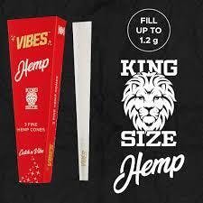 VIBES 800 PK KING CONES HEMP