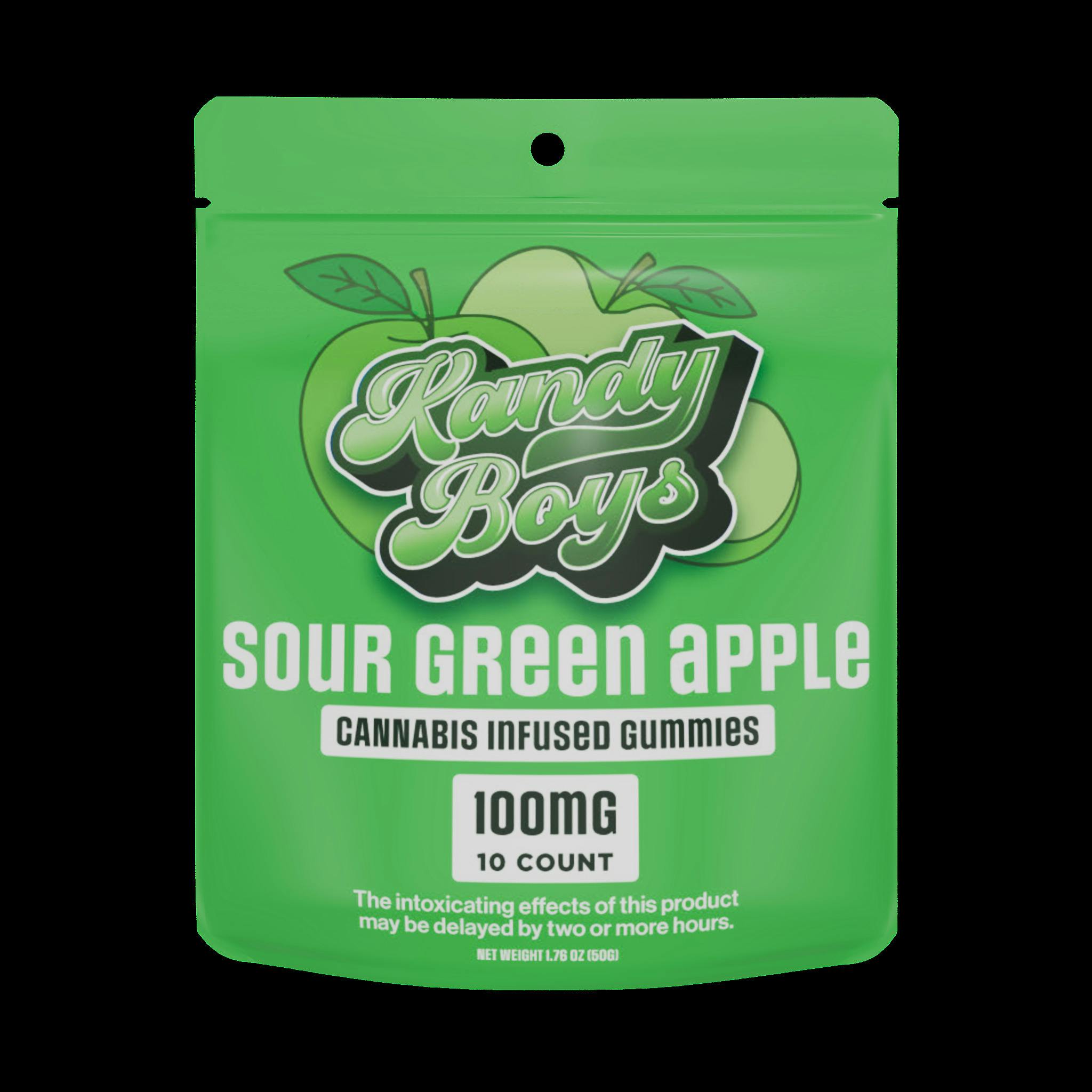 Kandy Boys | Sour Green Apple Gummies | 10mg x 10pk