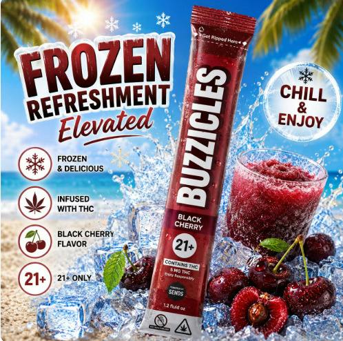 Buzzicles | Black Cherry | Freezer Pop