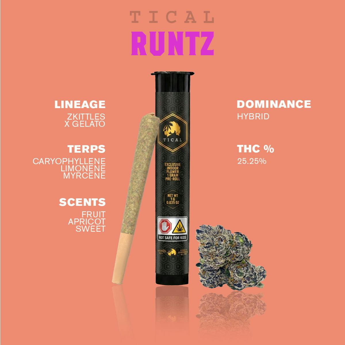 TICAL | Runtz | 1g | Single Pre-Roll