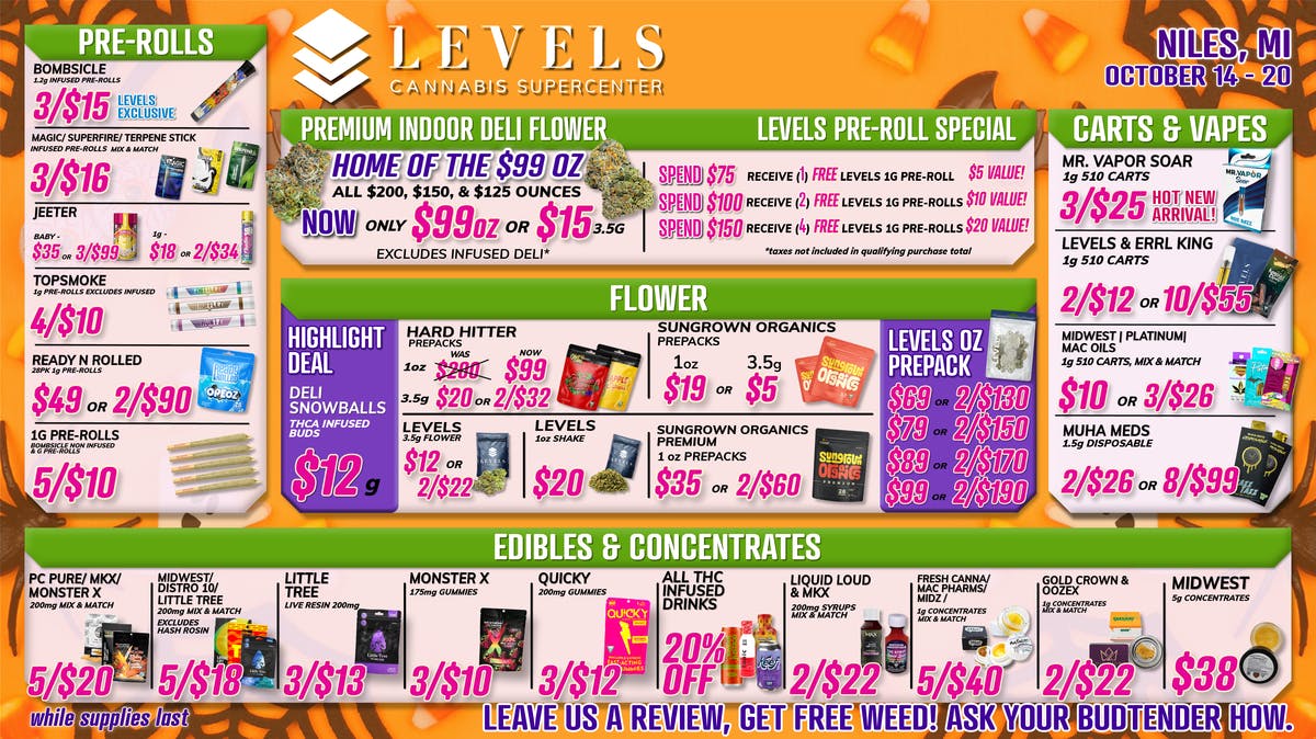 🛸 OUT OF STATE 👽 at Levels Cannabis Niles Weedmaps