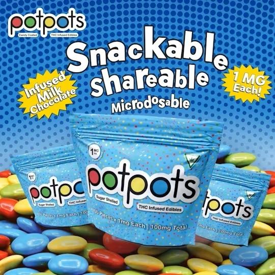 Potpots 100mg Peanut Butter Milk Chocolate