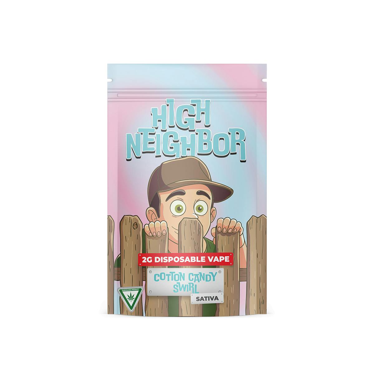 High Neighbor 2g Disposable Cotton Candy Swirl
