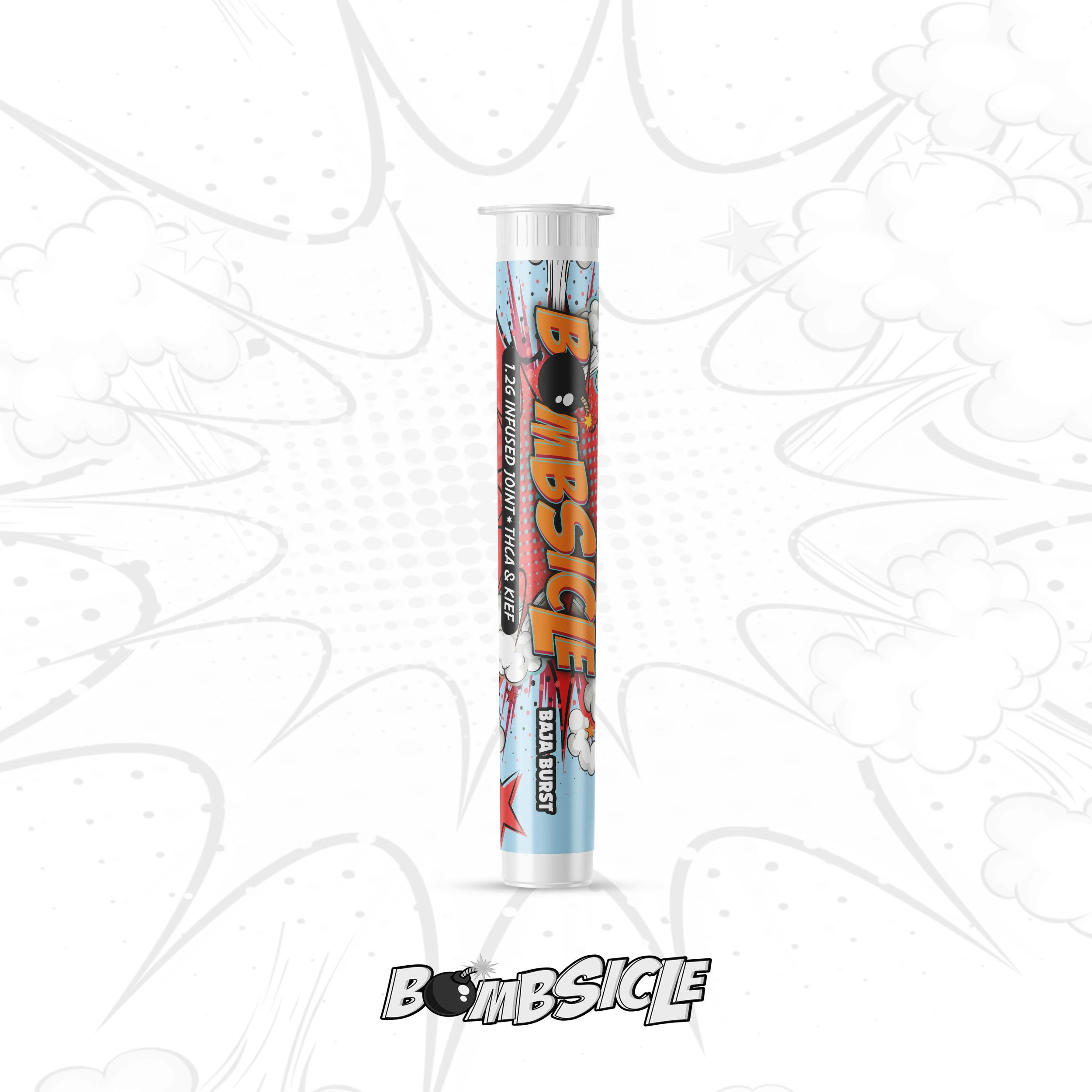 Bombsicle 1.2g THCa & Kief Infused Preroll Baja Burst