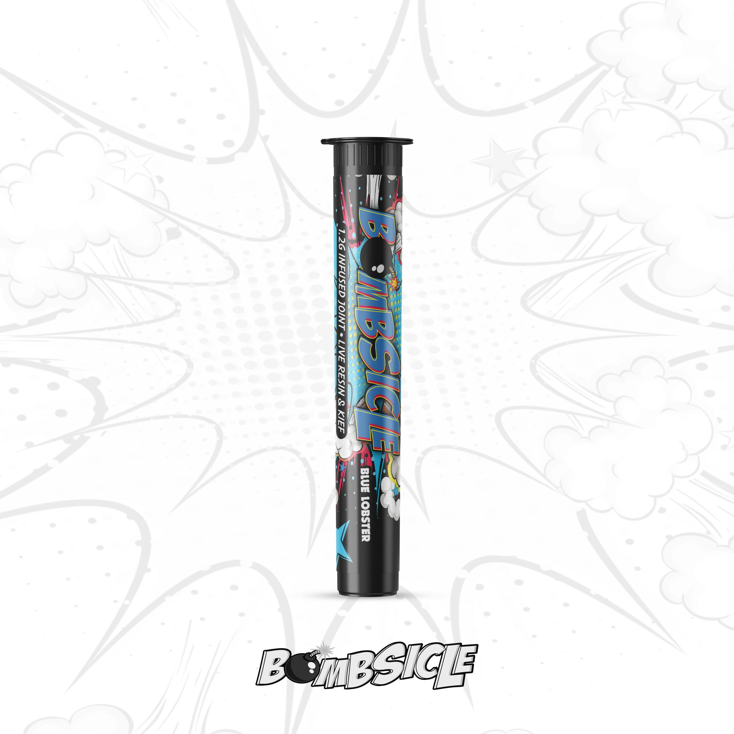 Bombsicle 1.2g Live Resin & Kief Infused Preroll Blue Lobster