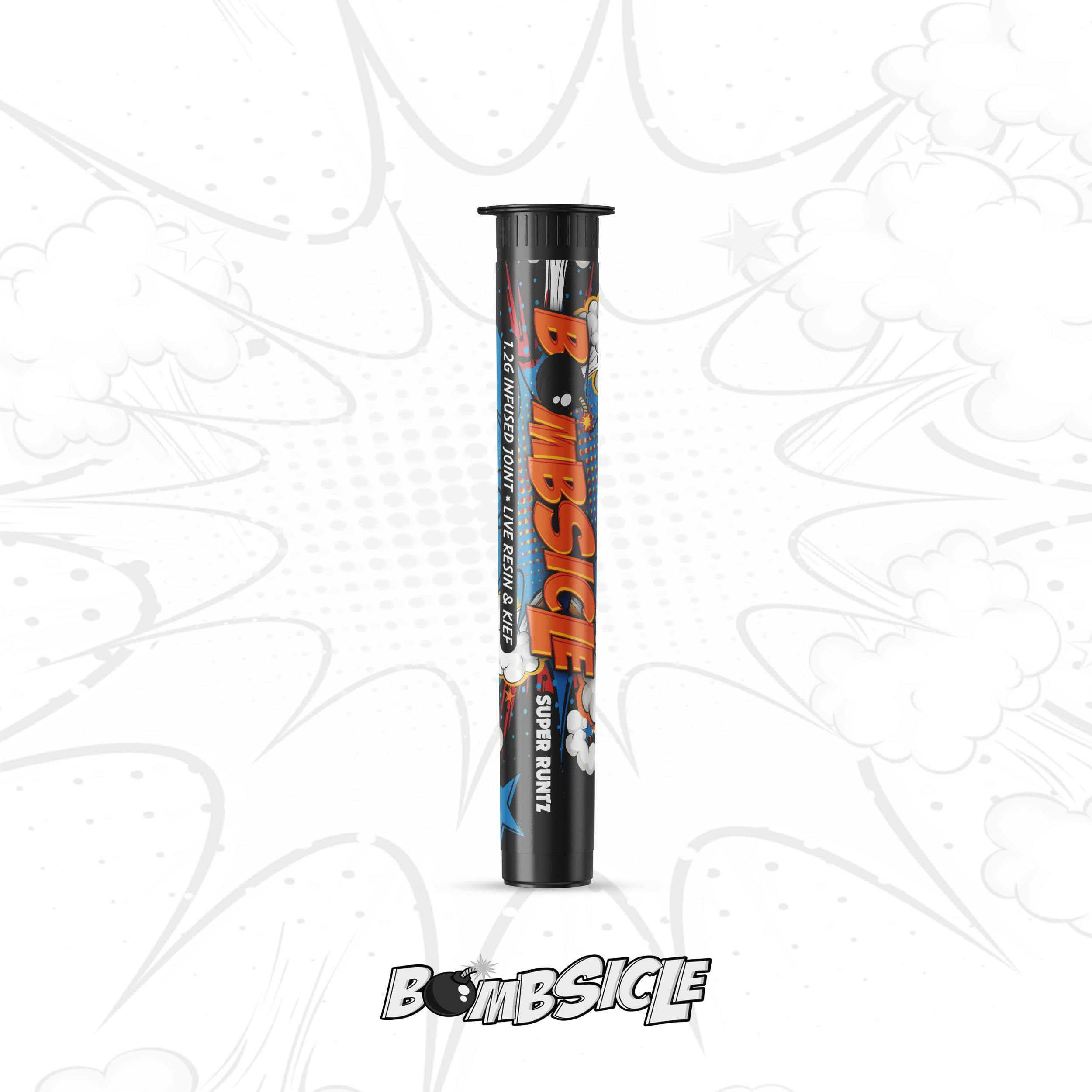 Bombsicle 1.2g Live Resin & Kief Infused Preroll Super Runtz