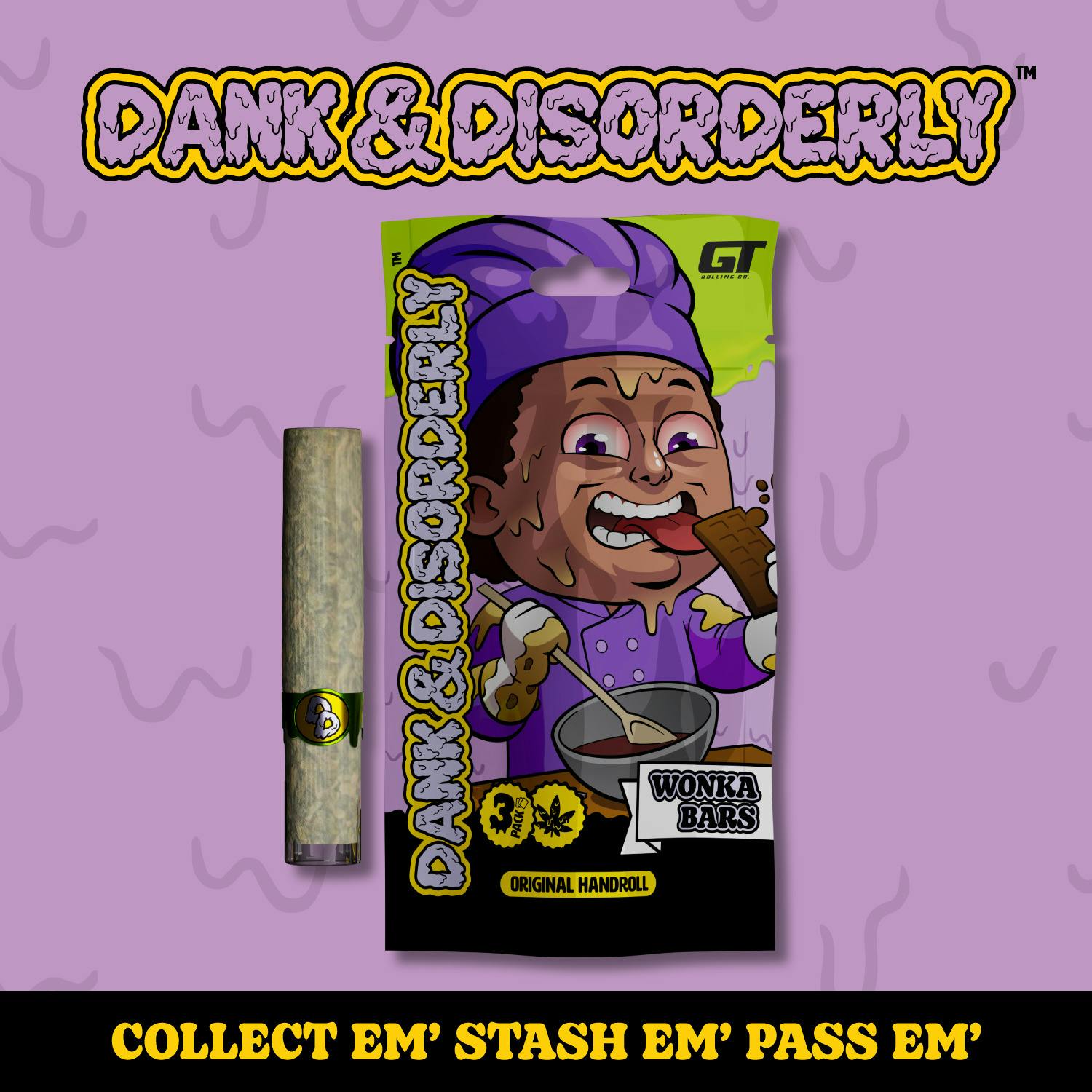 Dank and Disorderly 1.5g Hand Rolled Wonka Bars