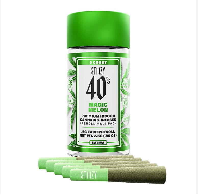 Stiiizy 5 x .5g Infused Prerolls Magic Melon