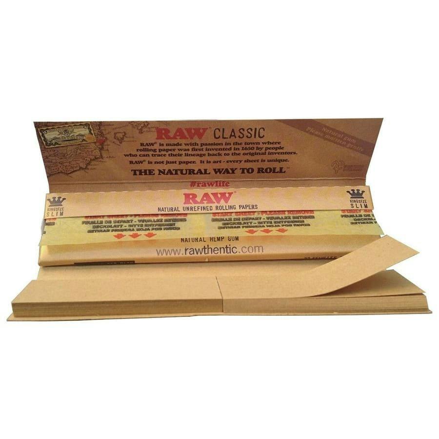 RAW Classic King Size Slim Papers w/ Tips