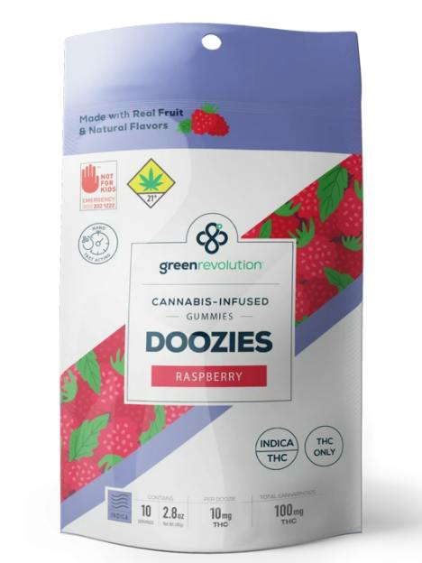 Green Revolution Nano Doozies Raspberry Chill 10pk 100mg by Green Revolution