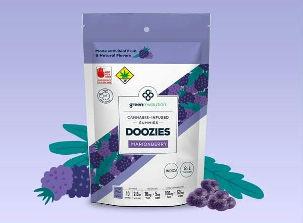 Green Revolution Nano Doozies Marionberry Chill 2:1 (THC:CBN) 10pk 150mg by Green Revolution