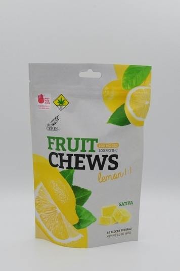 Ceres Lemon Fruit Chews 1:1 (S) 10pk 200mg by Ceres Garden