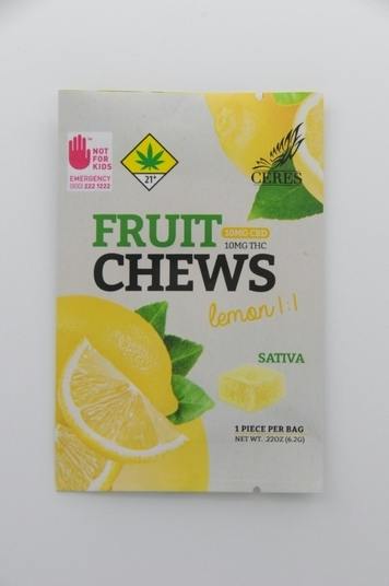 Ceres Lemon Fruit Chew 1:1 (S) 10mg by Ceres Garden