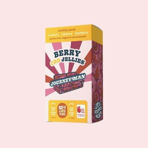 Journeyman Berry Jellies (CBD/THC) 50:1 10pk 510mg by Journeyman