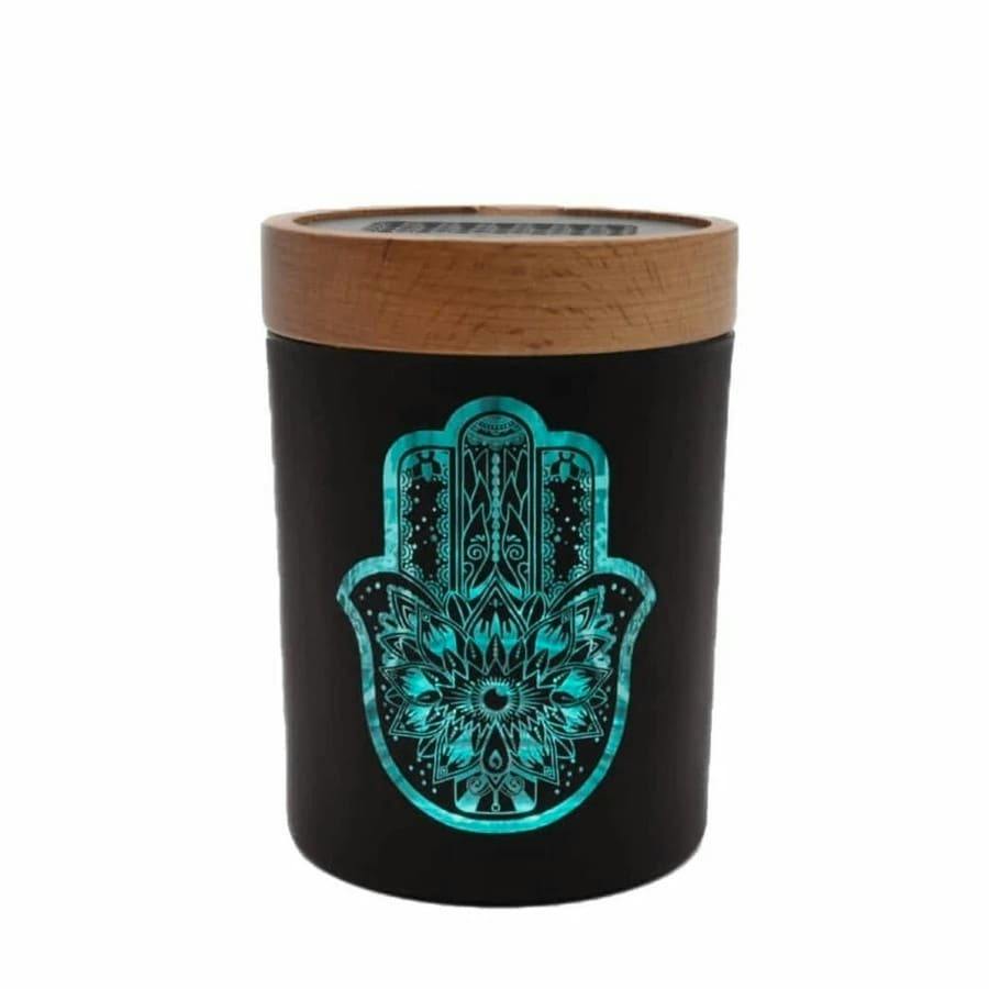 Turquoise Hamsa SmartStash Jar by V Syndicate - Medium