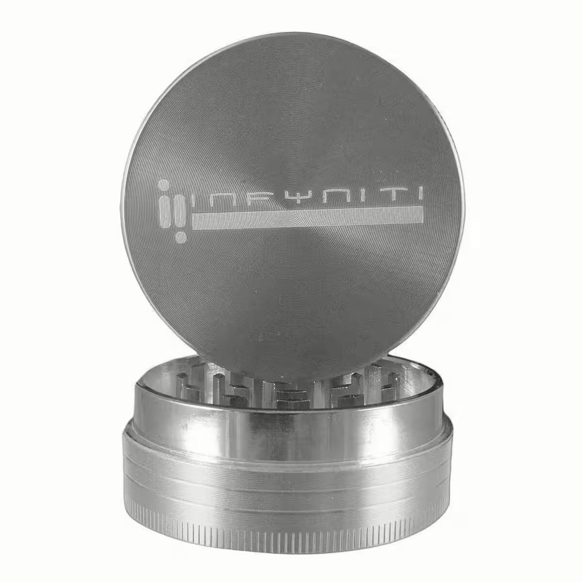 2.2" 2-Piece Zinc Grinder by Infyniti - Silver