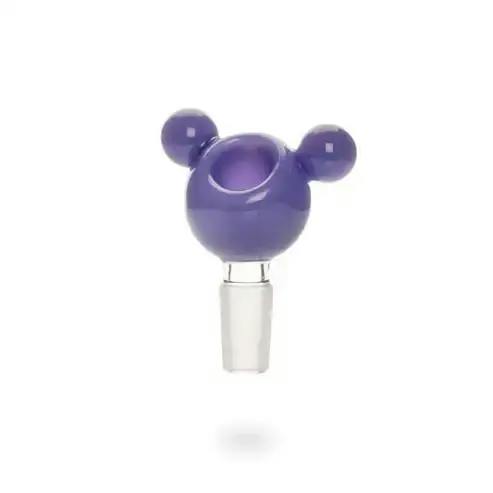 RED EYE GLASS 14MM - PURPLE SLYME BEAR PULL OUT