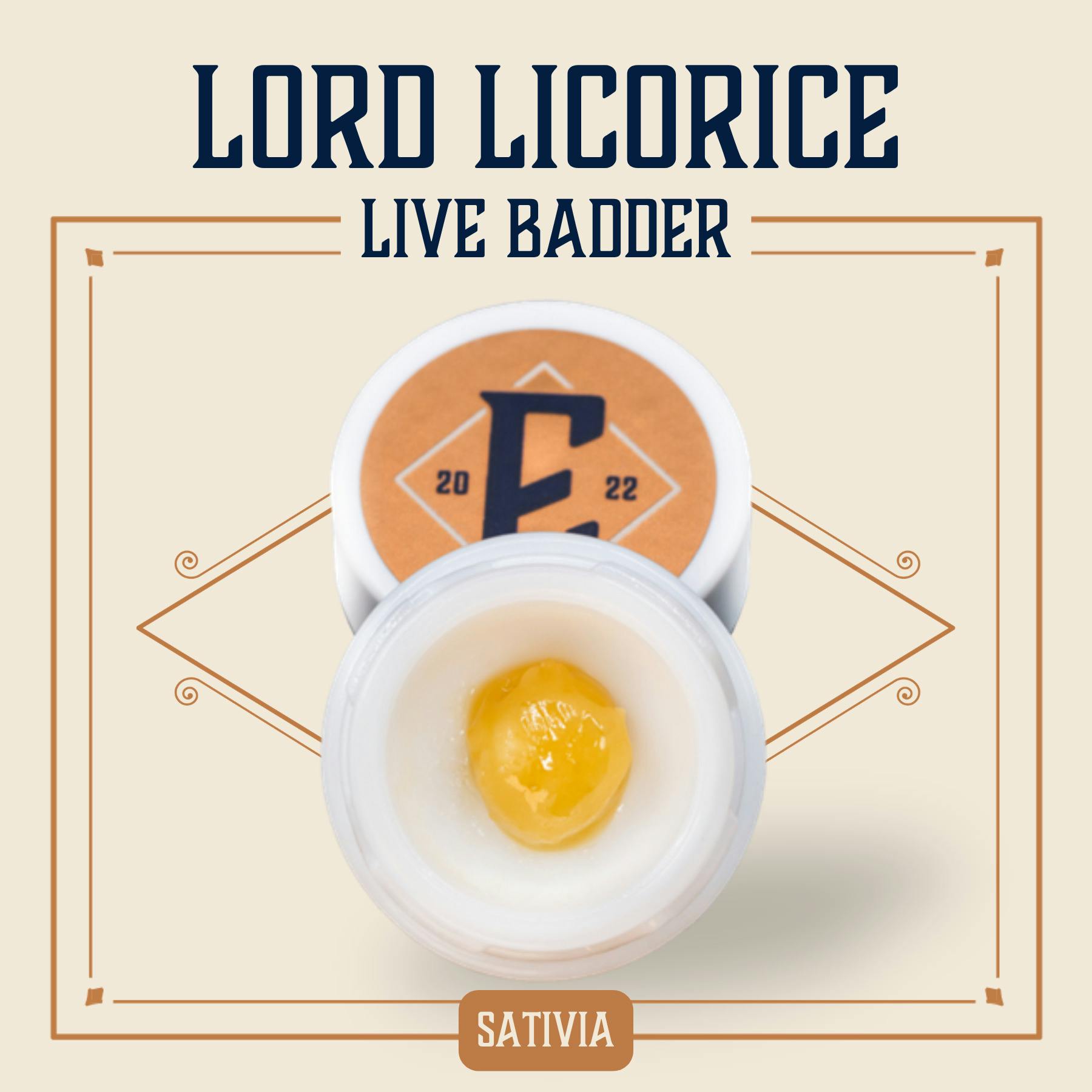 Elevate: Live Resin Concentrate | Lord Licorice | Badder