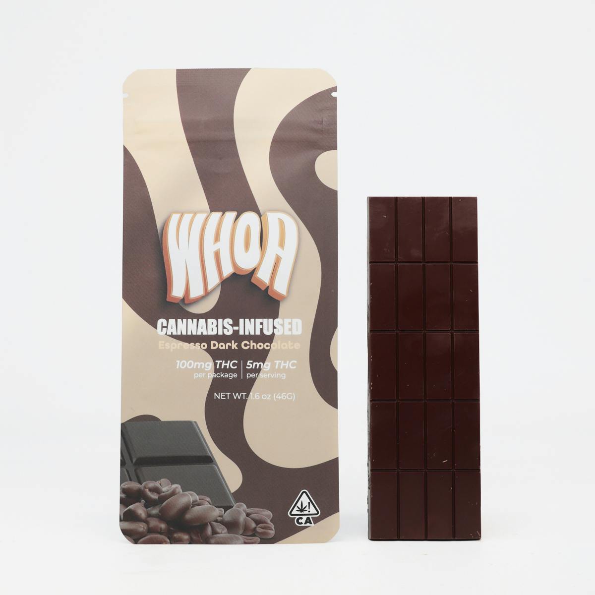 WHOA - Dark: Dark Chocolate Espresso Bar 100mg
