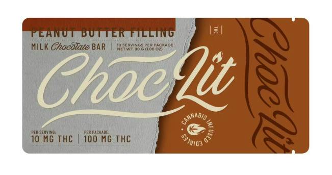 ChocLit | Peanut Butter Filling Milk Chocolate Bar | Edible