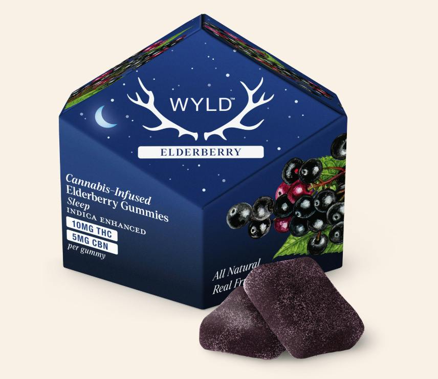 Wyld | Elderberry 1:2 CBN:THC Gummies | Edible | 10mg X 10