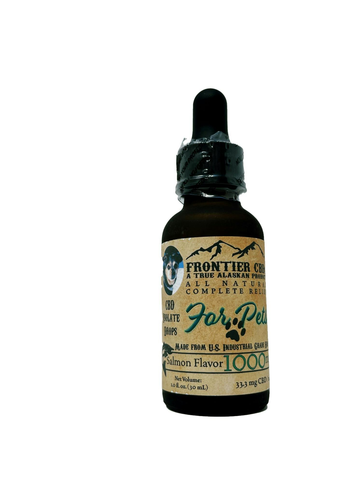 1000mg Pet CBD Tincture by Frontier CBD- Salmon Flavor