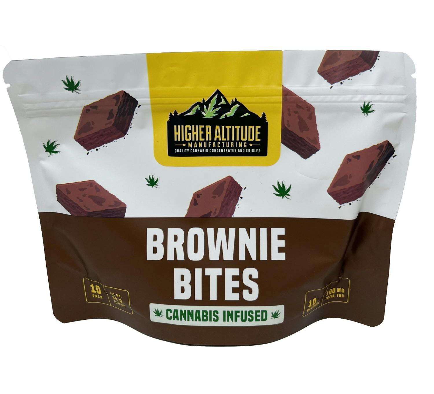 10mg THC Brownie Bite 10-Pack by Higher Altitude