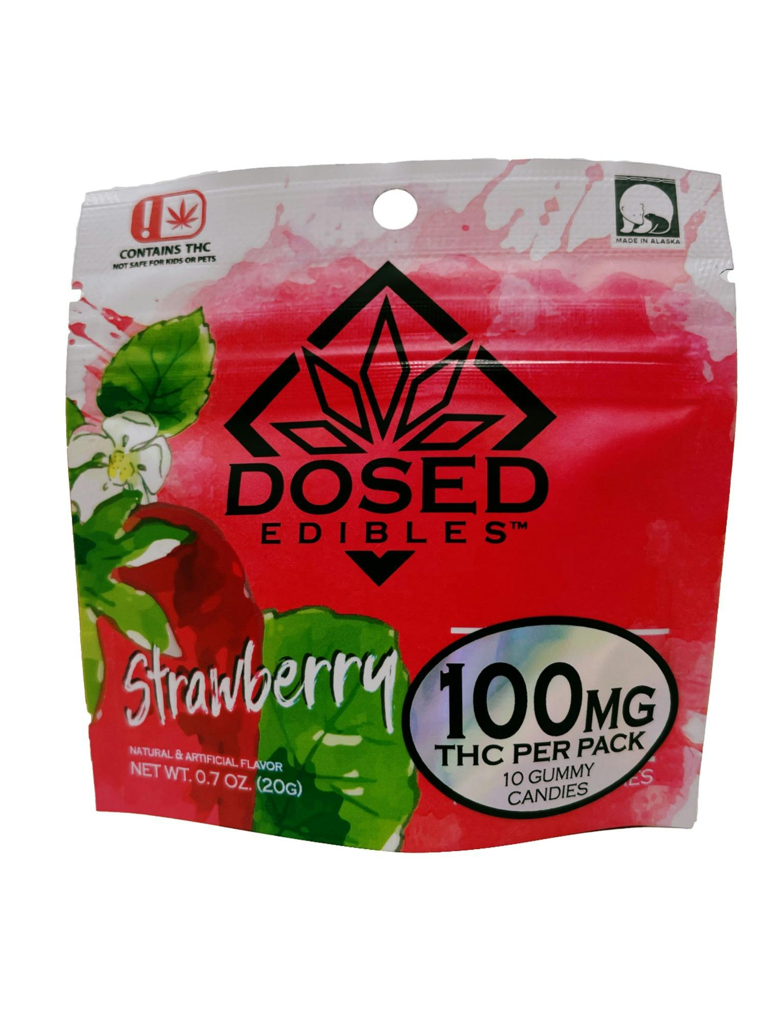10mg THC Strawberry Gummy 10-Pack by Dosed