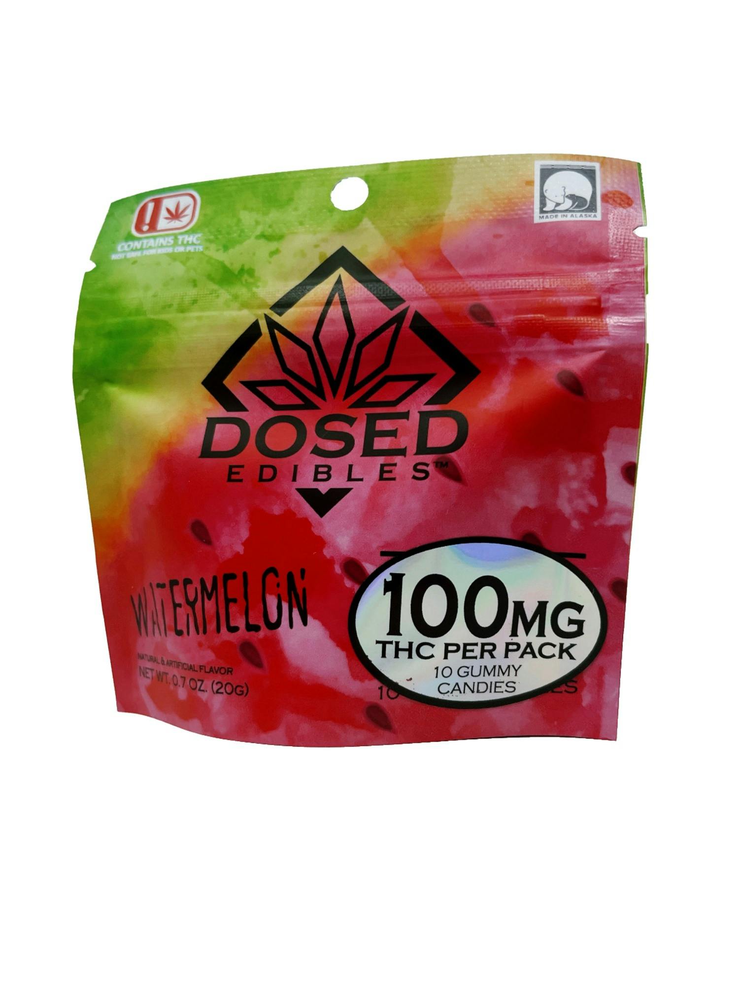 10mg THC Watermelon Gummy 10-Pack by Dosed