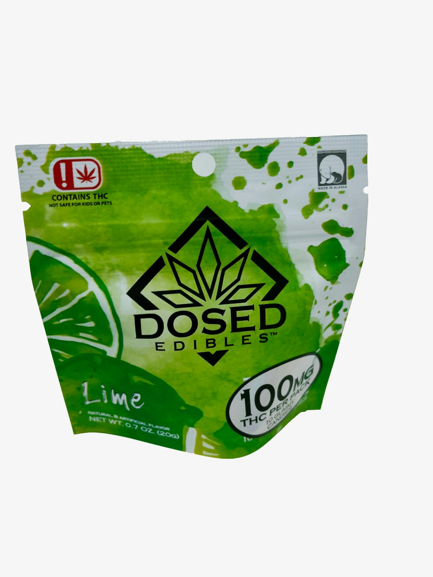 10mg THC Lime Gummy 10-Pack by Dosed