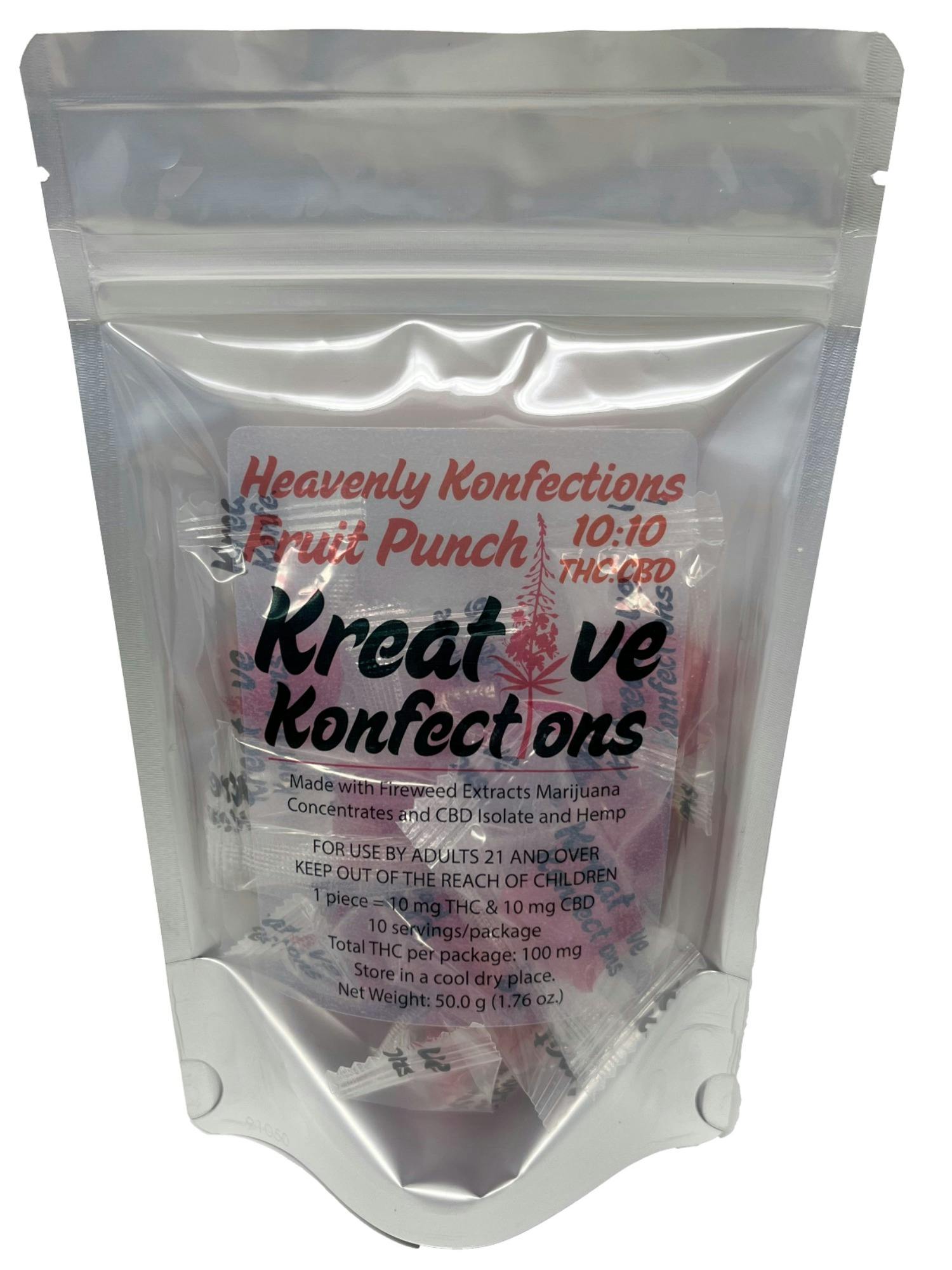 Fruit Punch Heavenly Konfections | Sativa | 100mg | 10pk