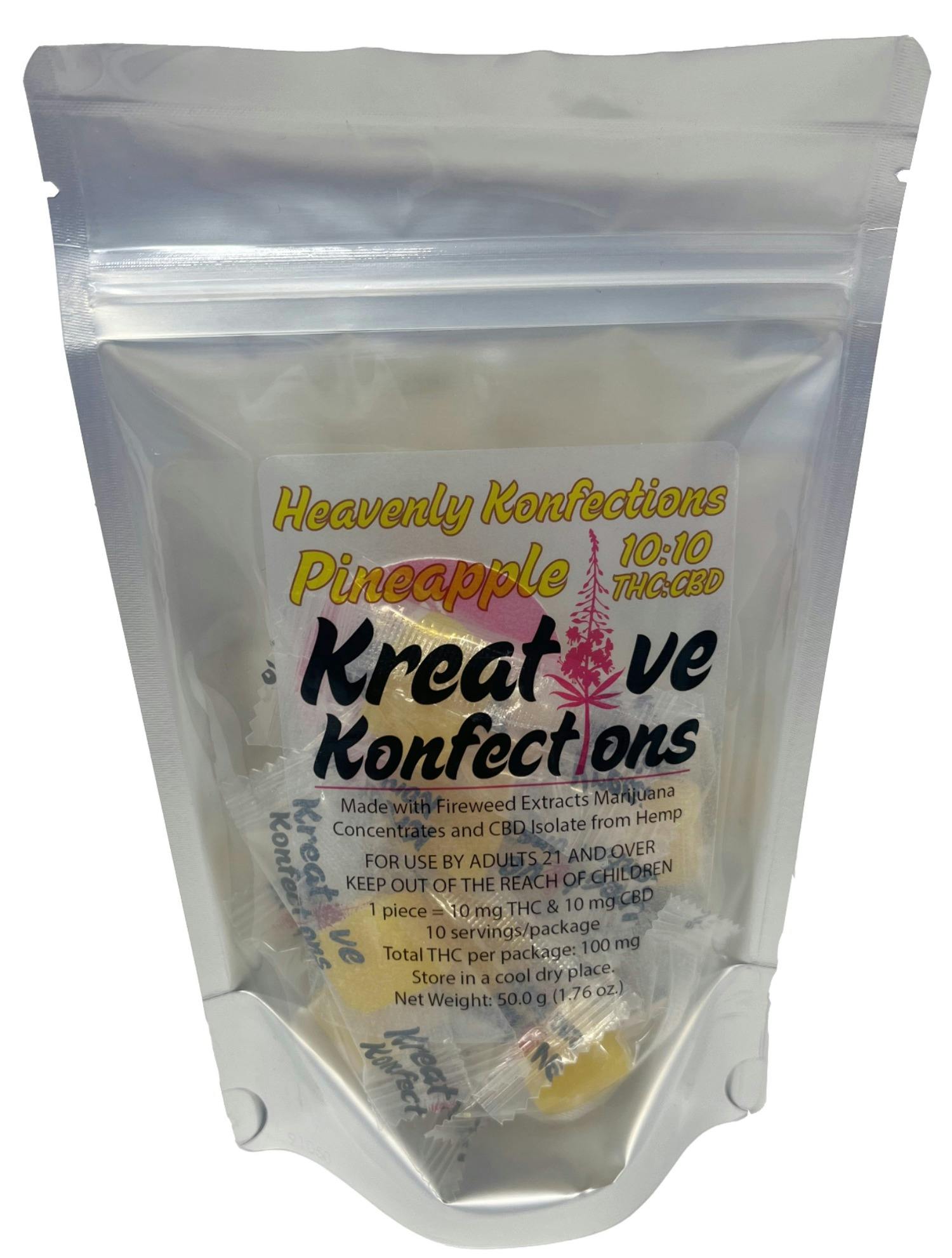 Pineapple Heavenly Konfections | Sativa | 100mg | 10pk