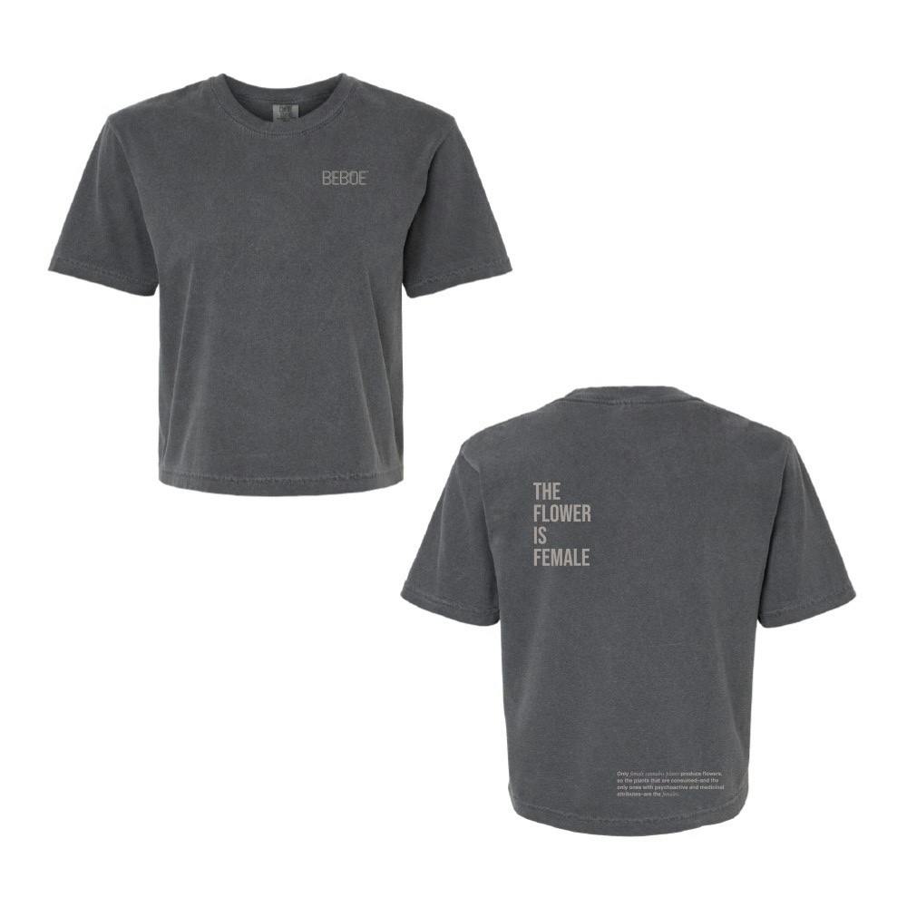 Flower Is Female T-Shirt - Pepper [M] | Beboe - T-Shirt