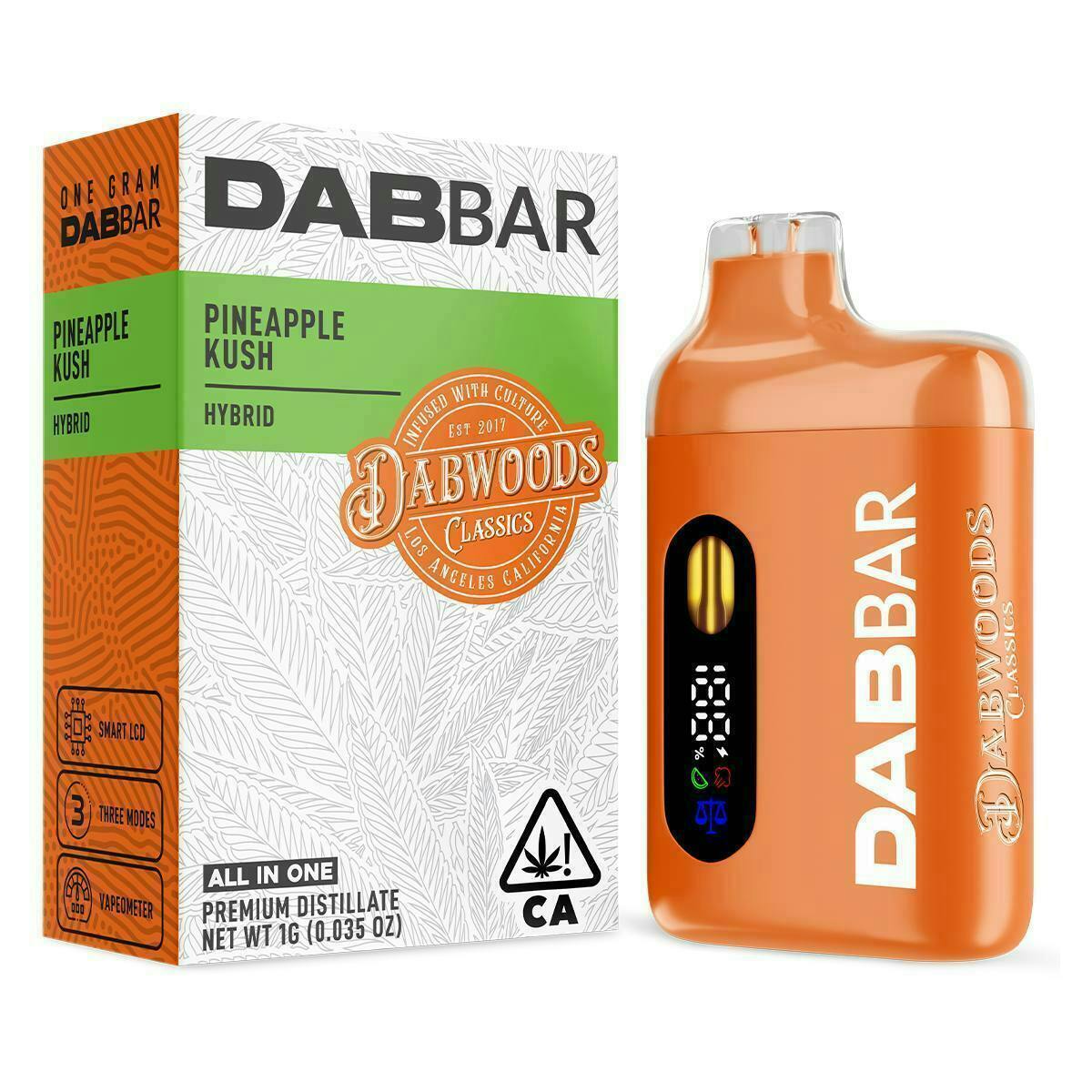 VAPE- DABBAR CLASSICS 2.0 DISTILLATE PINEAPPLE KUSH 1G