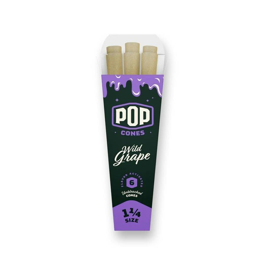 Pop Cones - 1 1/4" Unbleached Cones (Wild Grape) (6 Pack)