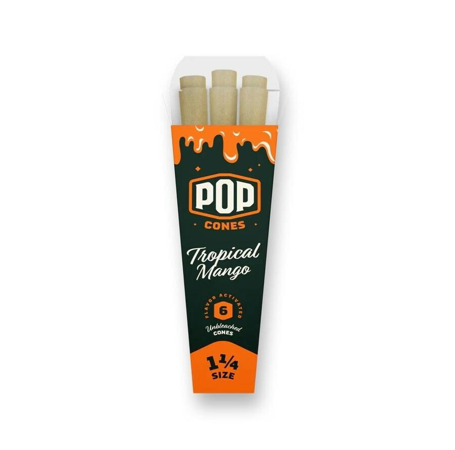 Pop Cones - 1 1/4" Unbleached Cones (Tropical Mango) (6 Pack)