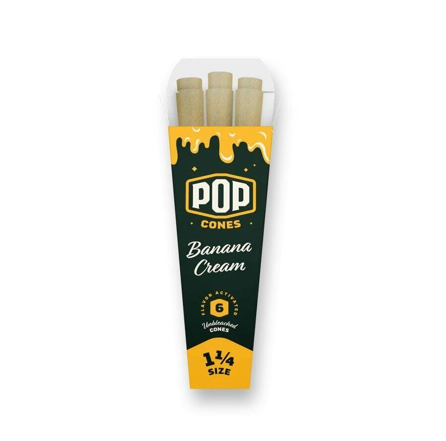 Pop Cones - 1 1/4" Unbleached Cones (Banana Cream) (6 Pack)