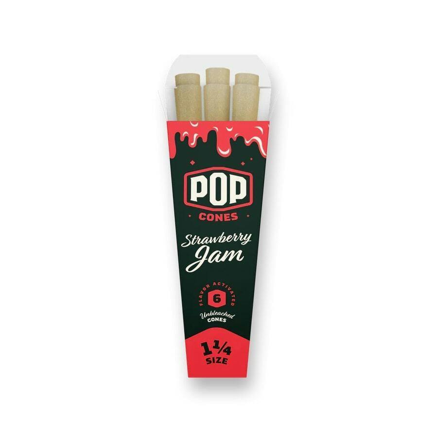 Pop Cones - 1 1/4" Unbleached Cones (Strawberry Jam) (6 Pack)