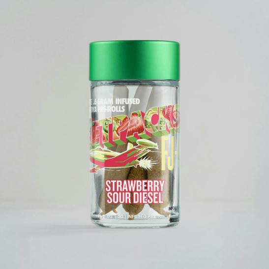 Jetpacks - Infused Preroll - Strawberry Sour Diesel - 5pk
