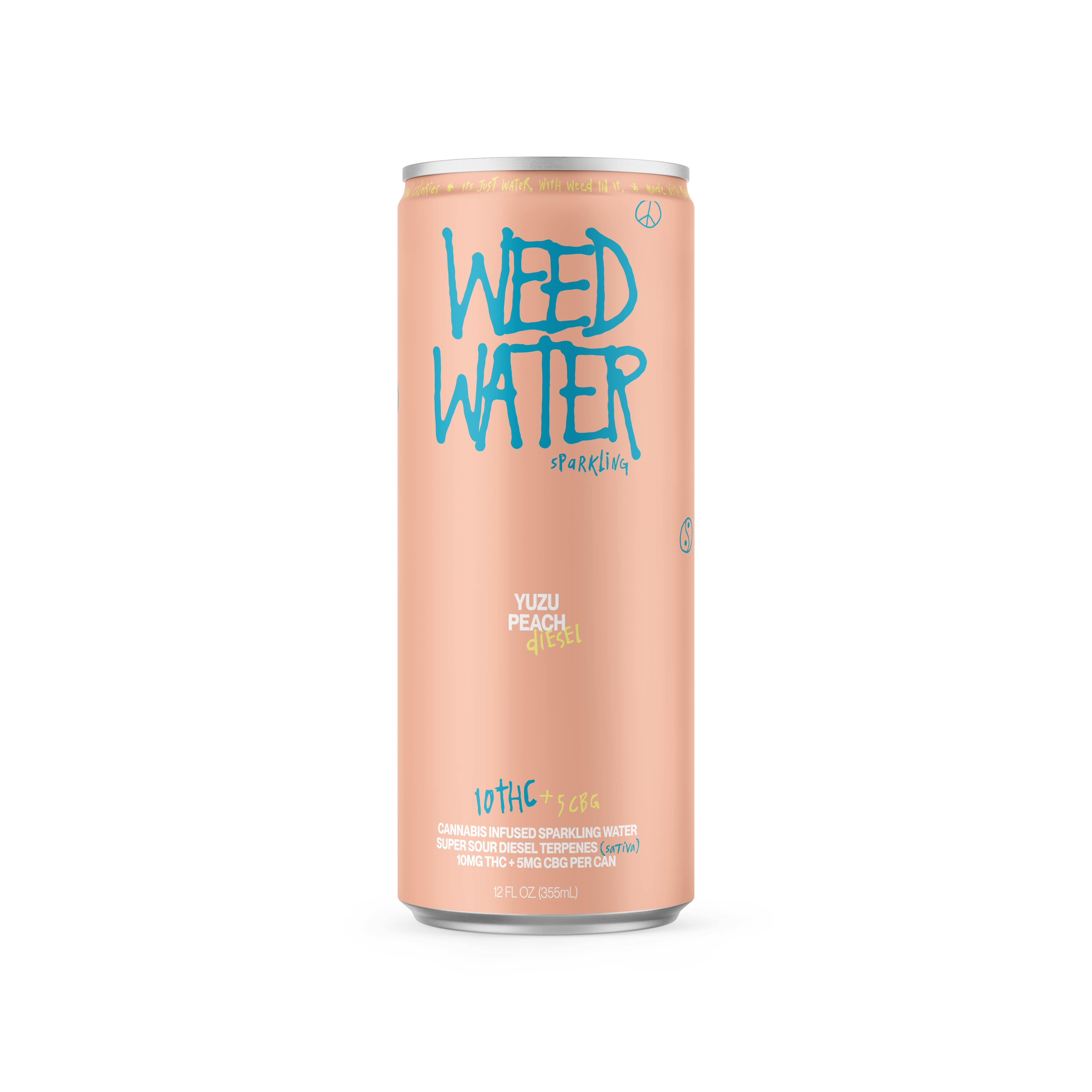 Weed Water - Beverage Single Can - Yuzu Peach Diesel - 12oz