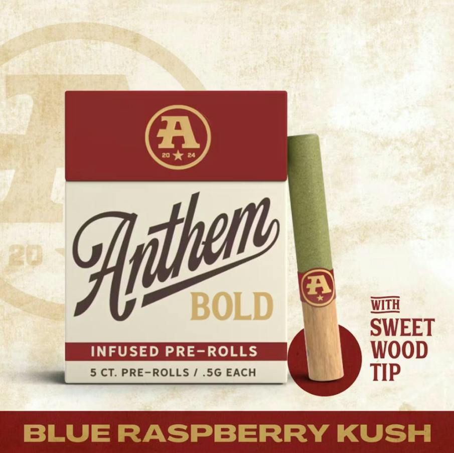 Anthem - Infused Preroll - Blue Raspberry Kush - 5pk