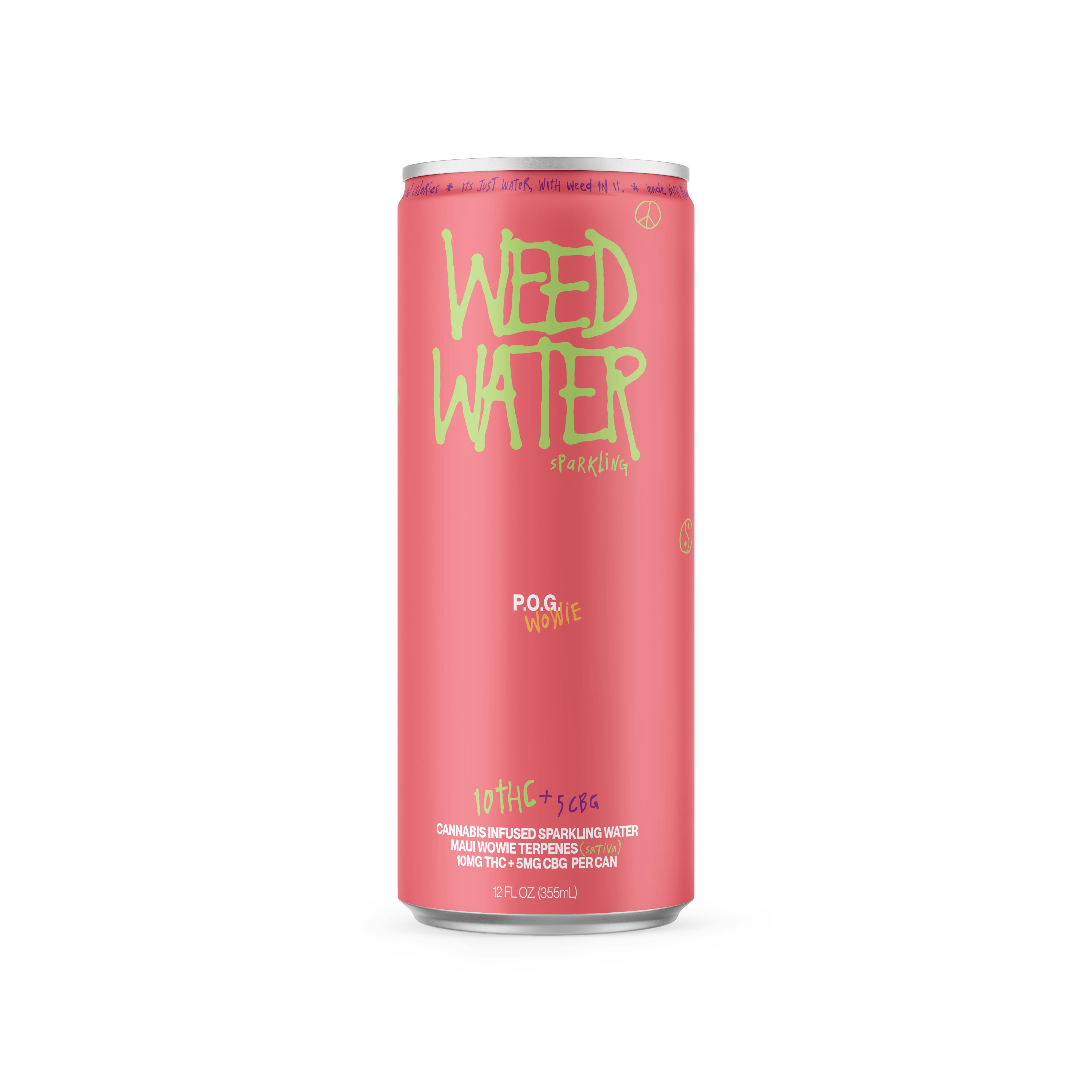 Weed Water - Beverage Single Can - P.O.G. Wowie - 12oz