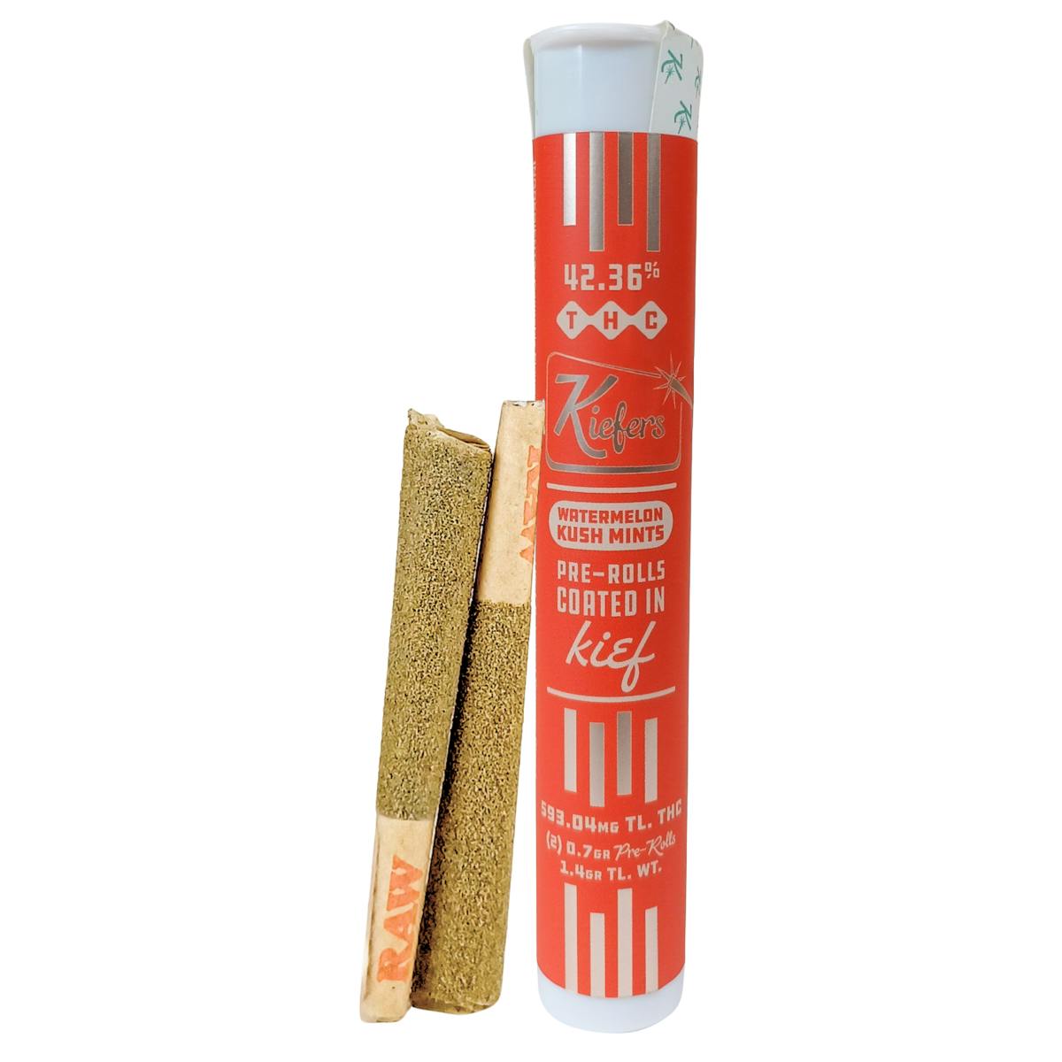 Bison Botanics - Infused Preroll - Kiefers Watermelon Kush Mints - 2pk