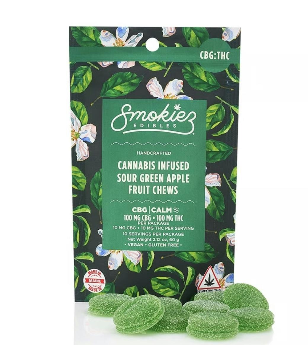 Sour Green Apple Gummies CBG:THC 1:1 | 100mg | 10ct | 10mg/ea